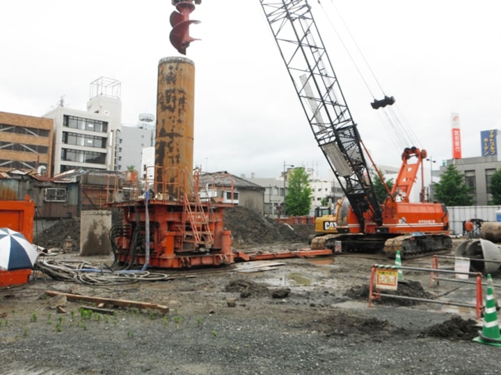 六ッ門8番街地区既存杭・擁壁・建物等解体工事